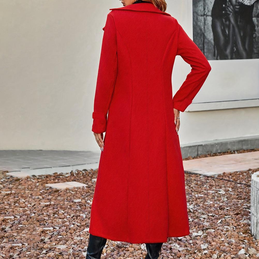 Women's Long Wool Coat Double- - Wool Coat Peacoat incelemesi ve fiyatı