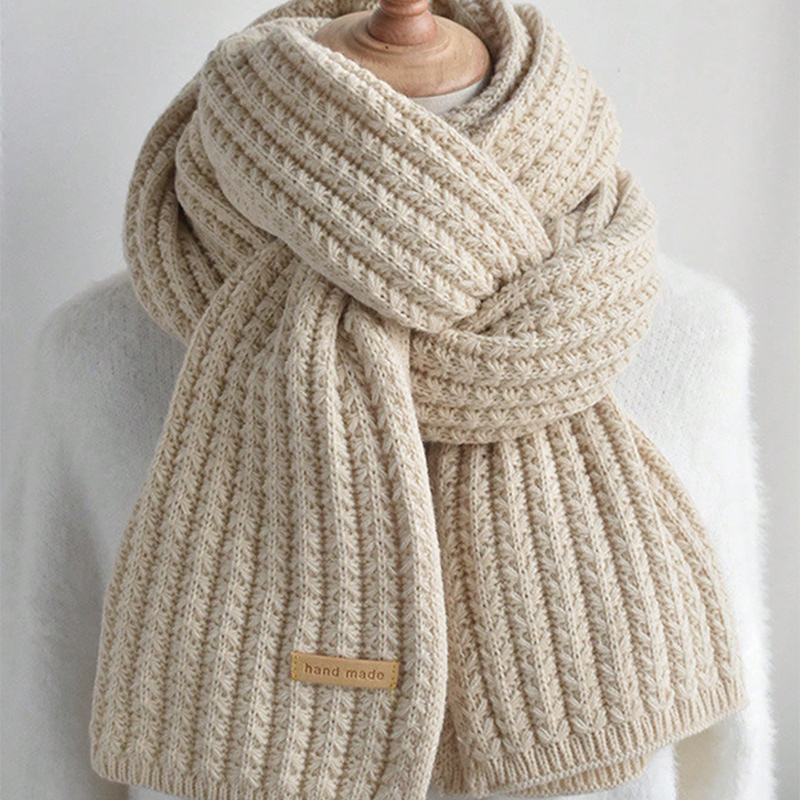 Thick Cable Knit Warm Cashmere - Wool Scarf Men incelemesi ve fiyatı