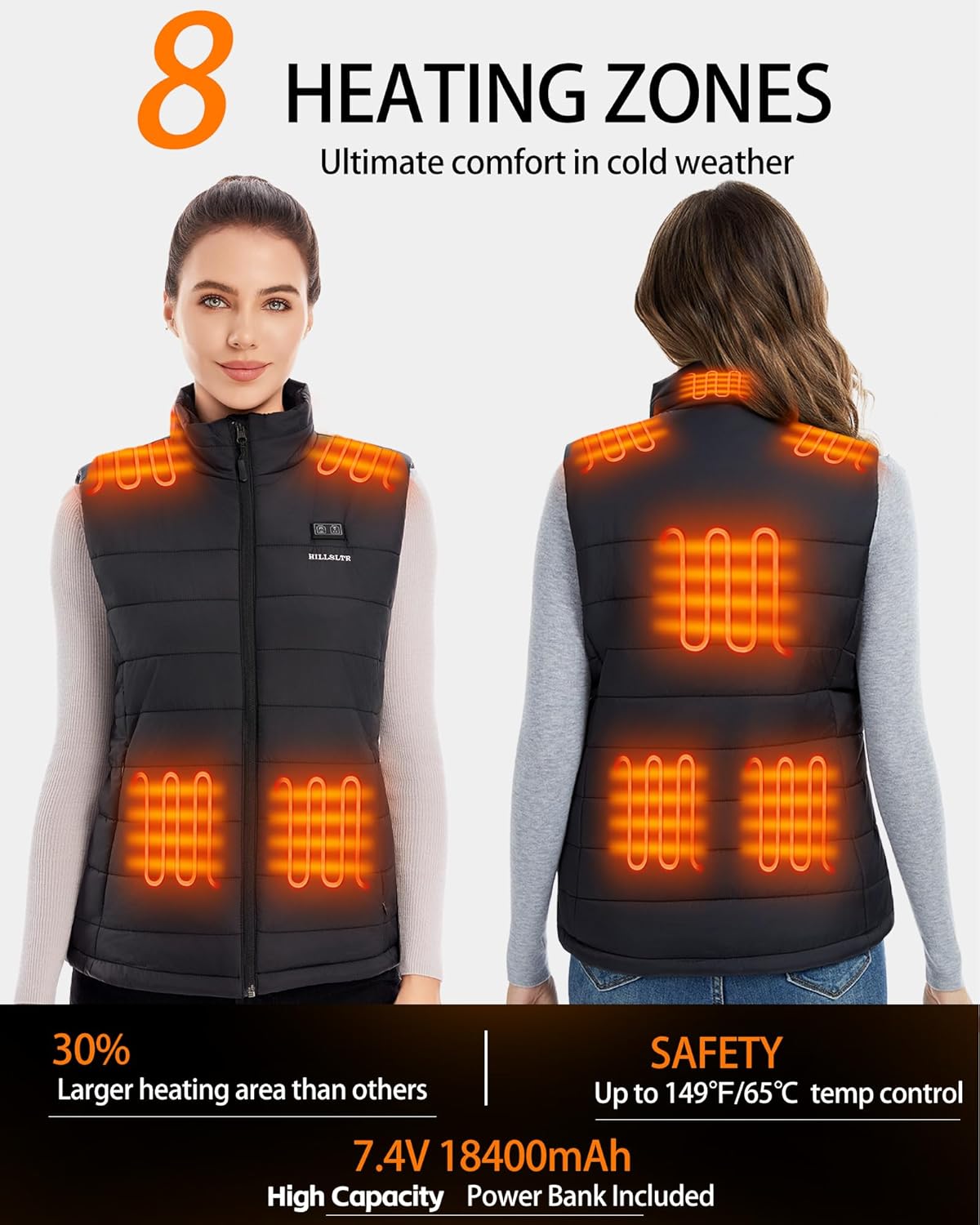 Women Heated Vest with 18400mA - Heated Vest Battery incelemesi ve fiyatı