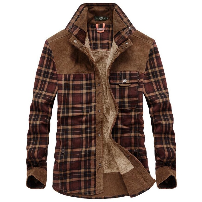 Men's Jackets Winter Windproof - Flannel Shirt Lined incelemesi ve fiyatı