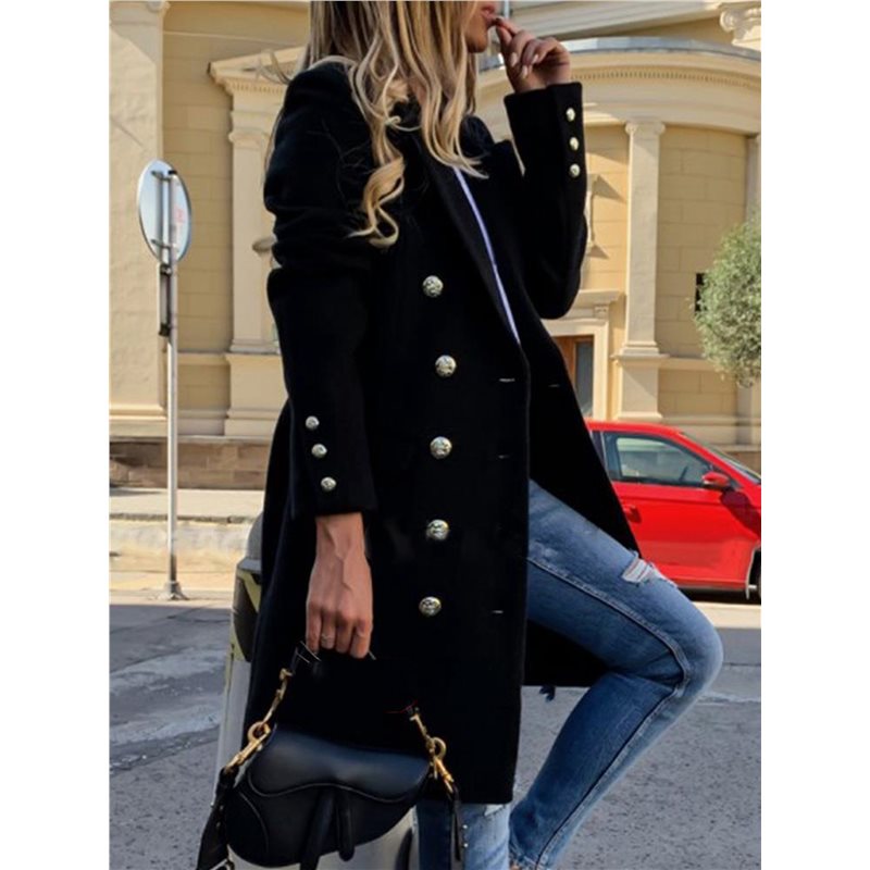 A24F-Women Fall Winter Wool Co - Wool Coat Peacoat incelemesi ve fiyatı