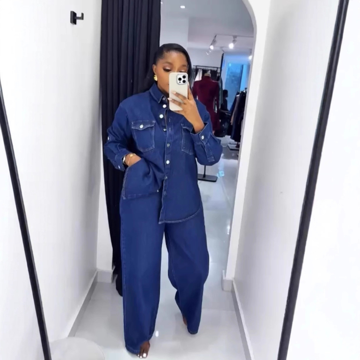 Jeans 2 Piece Sets Women Denim - Down Jacket Packable incelemesi ve fiyatı