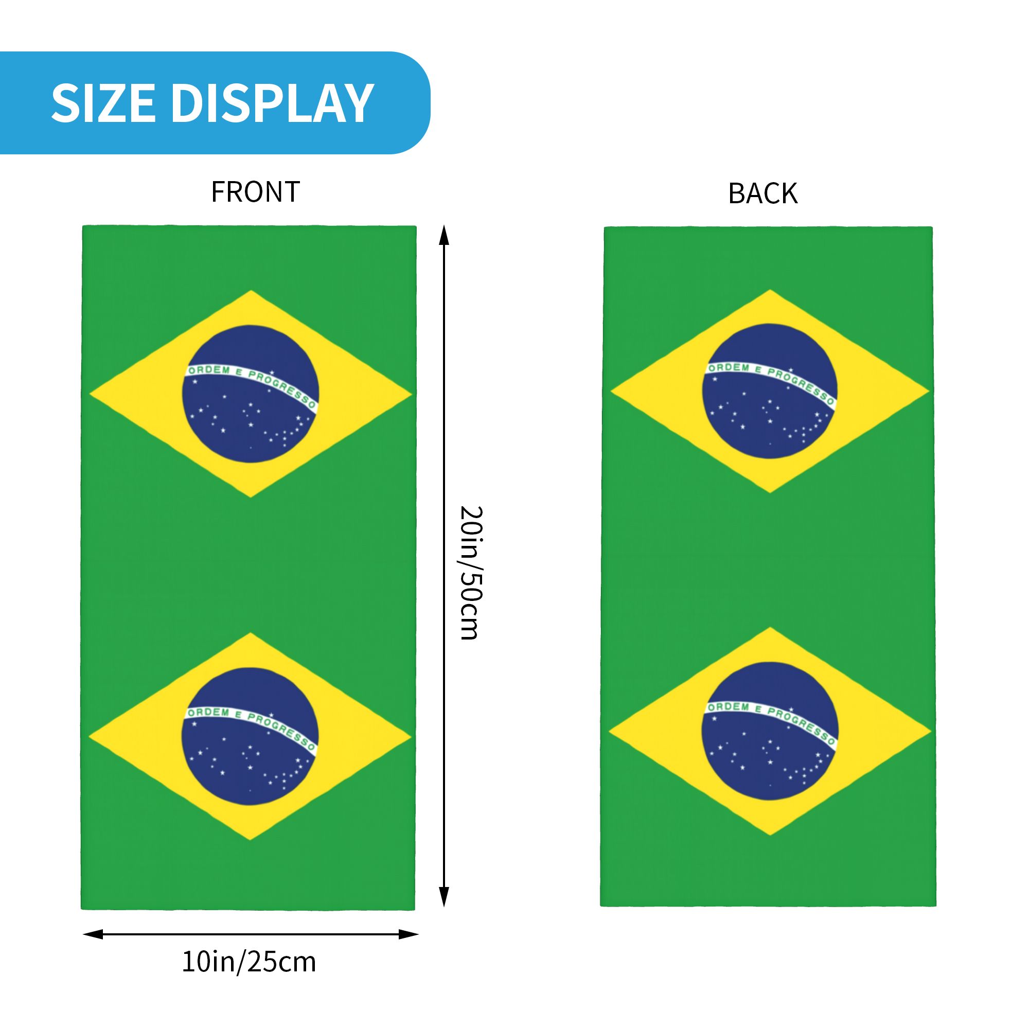Custom Brazil Flag Bandana Nec - Neck Gaiter Fleece incelemesi ve fiyatı