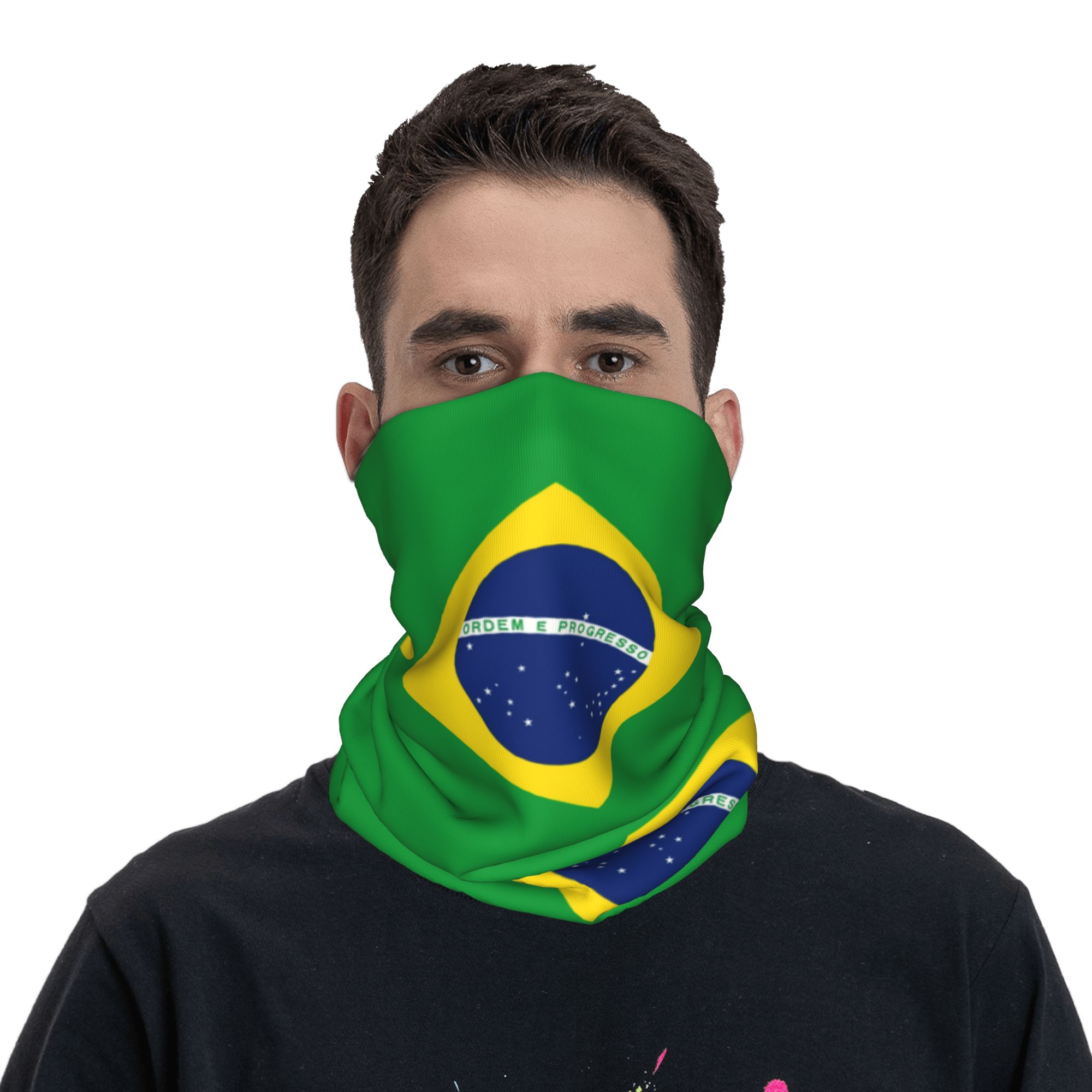 Custom Brazil Flag Bandana Nec - Neck Gaiter Fleece incelemesi ve fiyatı