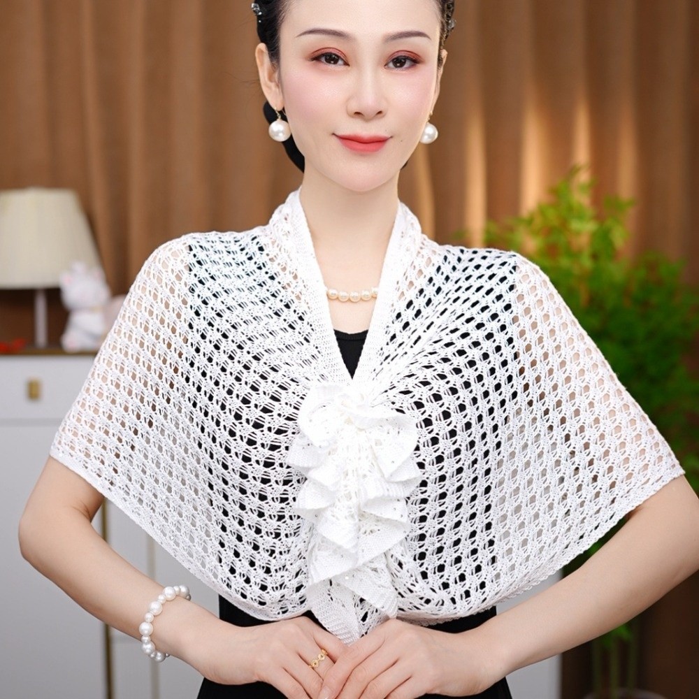 Sparkly Design Hollow Out Card - Shawl Wrap Winter incelemesi ve fiyatı