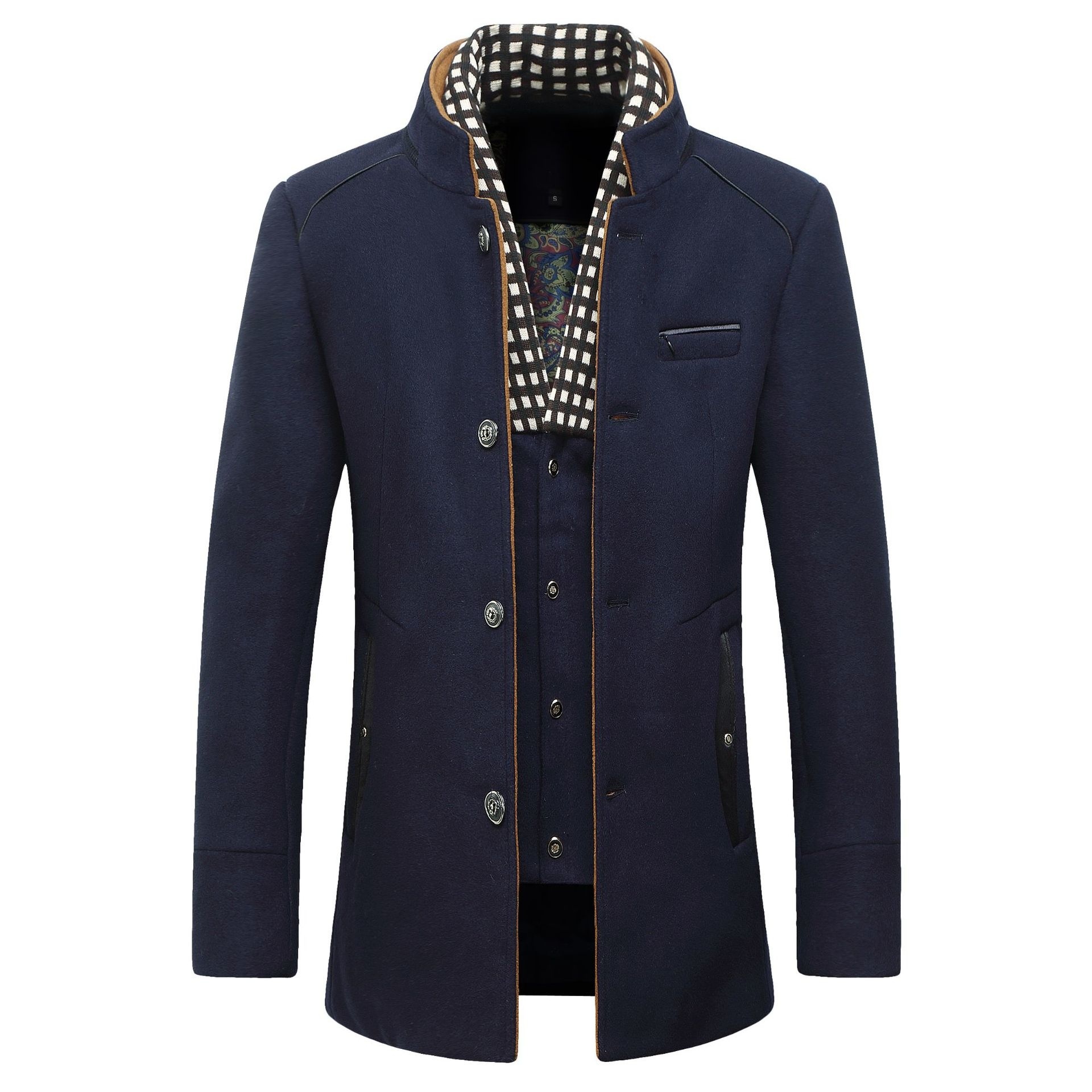 Fashion Men's Wool jacket Clas - Wool Coat Peacoat incelemesi ve fiyatı