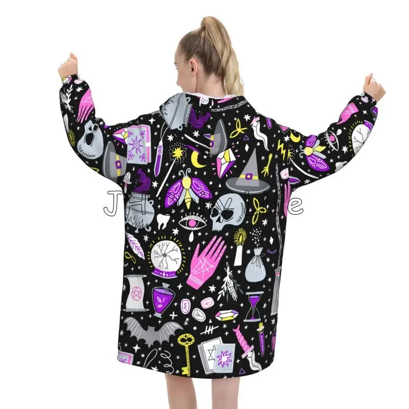 Magic Witchy Goth Oversized Bl - Sherpa Hoodie Fleece incelemesi ve fiyatı