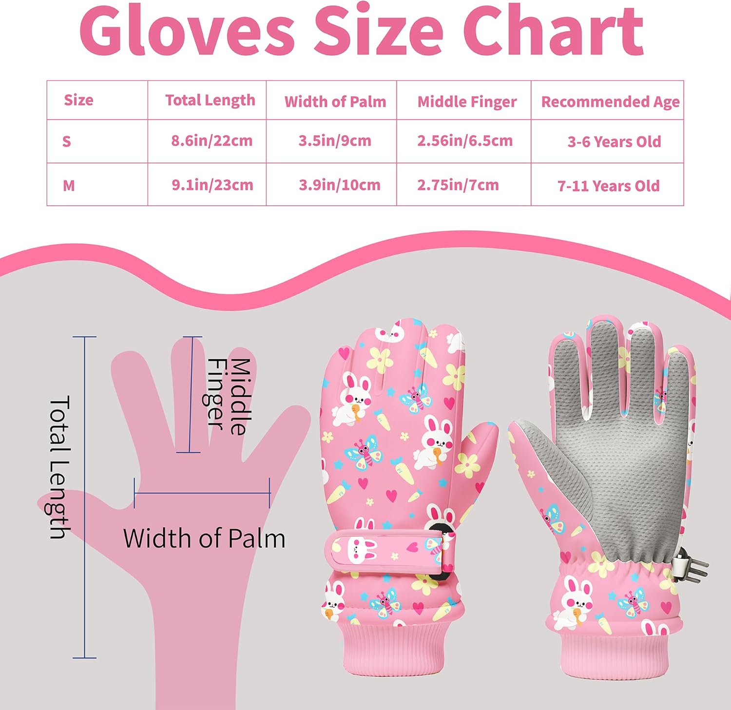 Kids Winter Snow Gloves, Water - Snow Glove Insulated incelemesi ve fiyatı