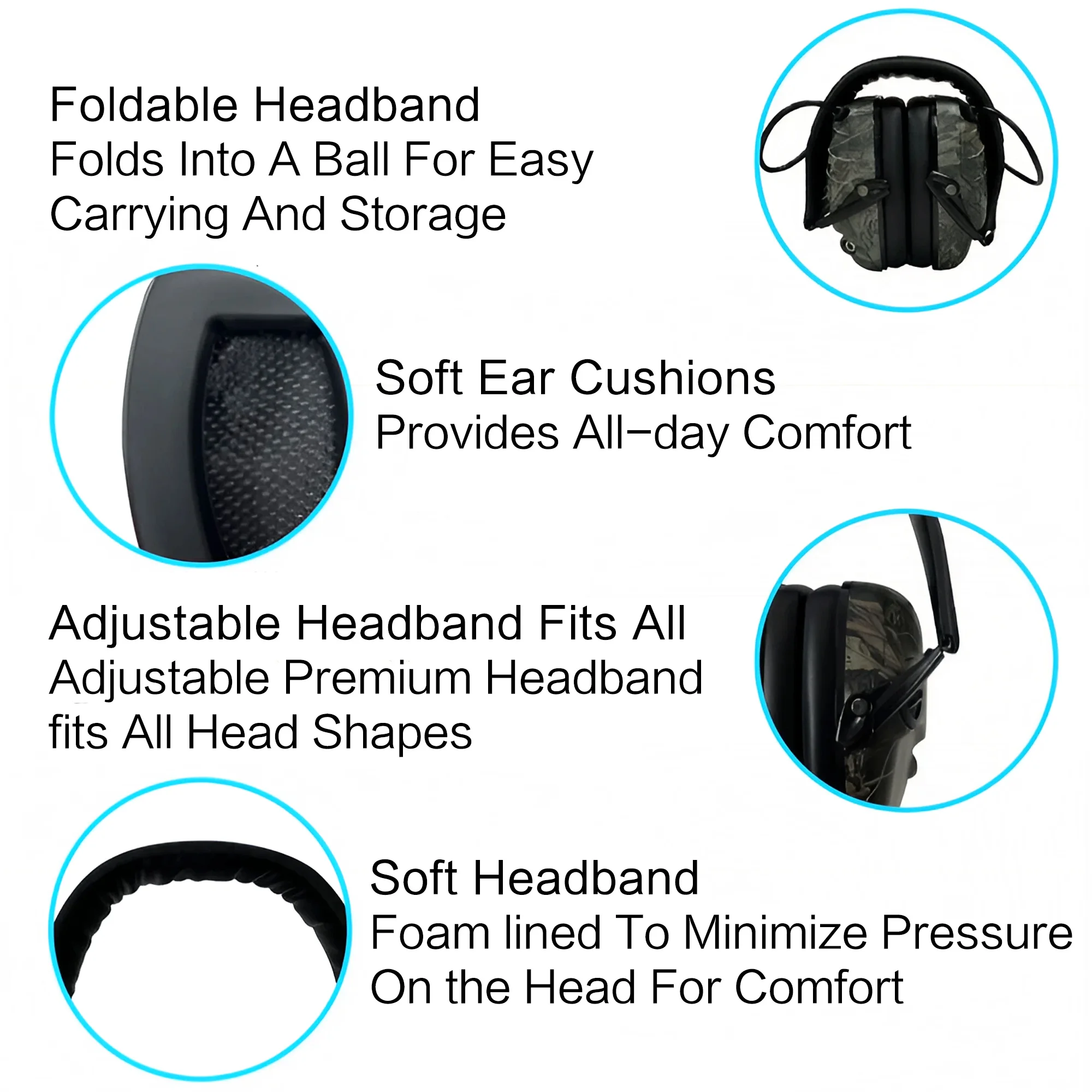 Outdoor Tactical Shooting Earm - Earmuffs Foldable incelemesi ve fiyatı