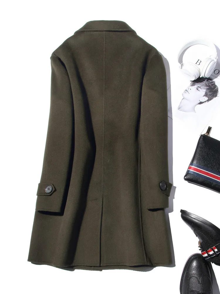 AYUNSUE 100% Wool Coat Men Aut - Wool Coat Peacoat incelemesi ve fiyatı