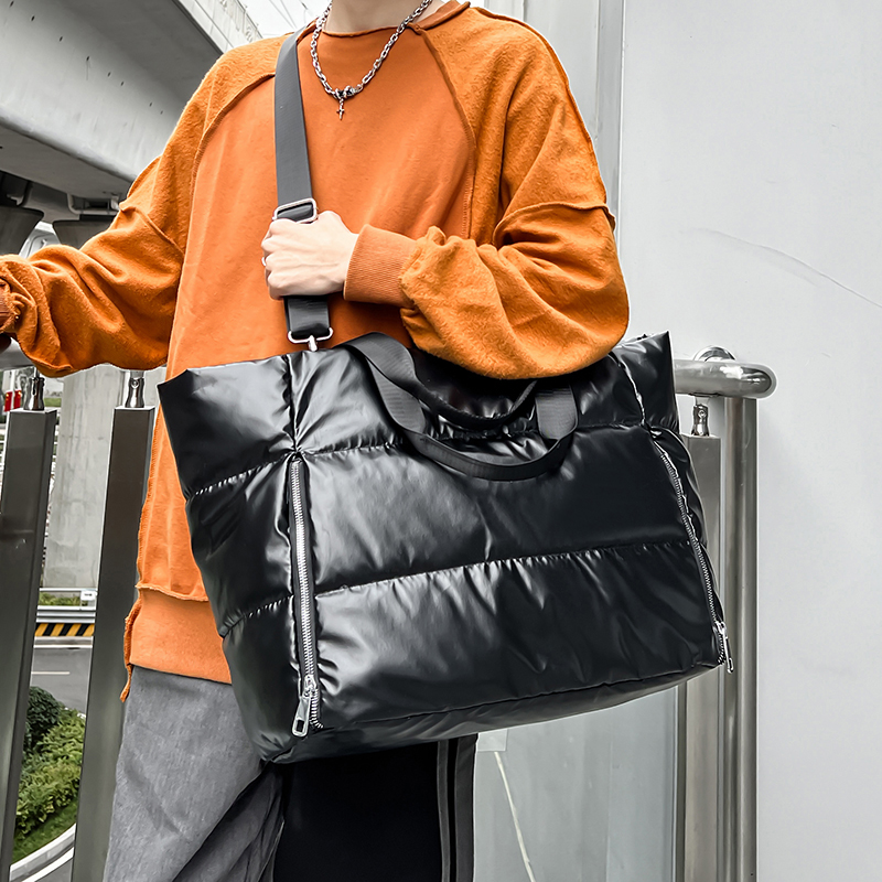 Women Y2k Silver Shoulder Bag  - Down Jacket Packable incelemesi ve fiyatı