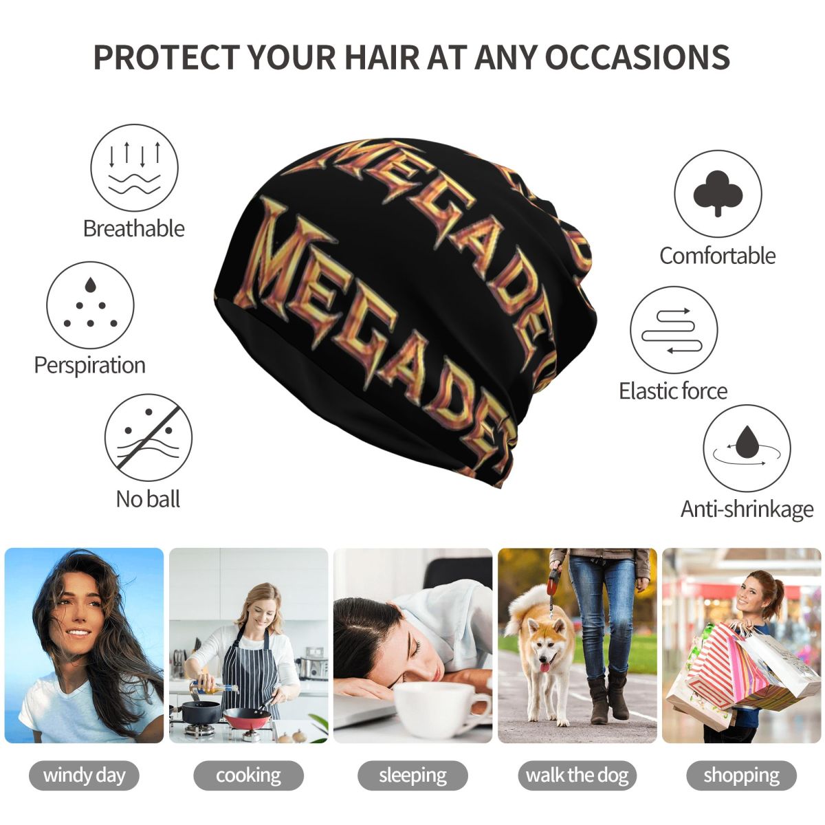 Megadeths Logo Bandana Neck Ga - Knit Beanie Hat Warm incelemesi ve fiyatı