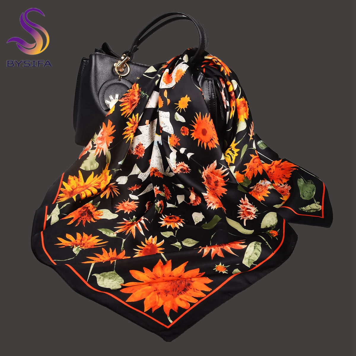 BYSIFA Letters Silk Scarf Shaw - Shawl Wrap Winter incelemesi ve fiyatı
