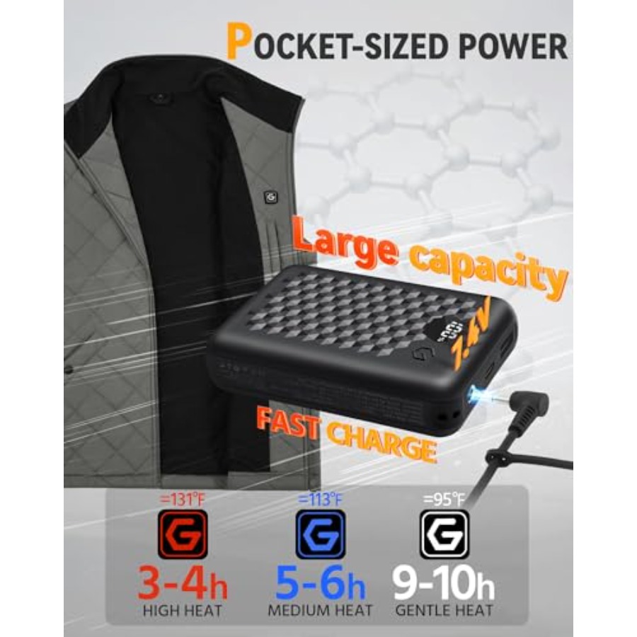 Wulcea Graphene Heated Vest Fo - Heated Vest Battery incelemesi ve fiyatı