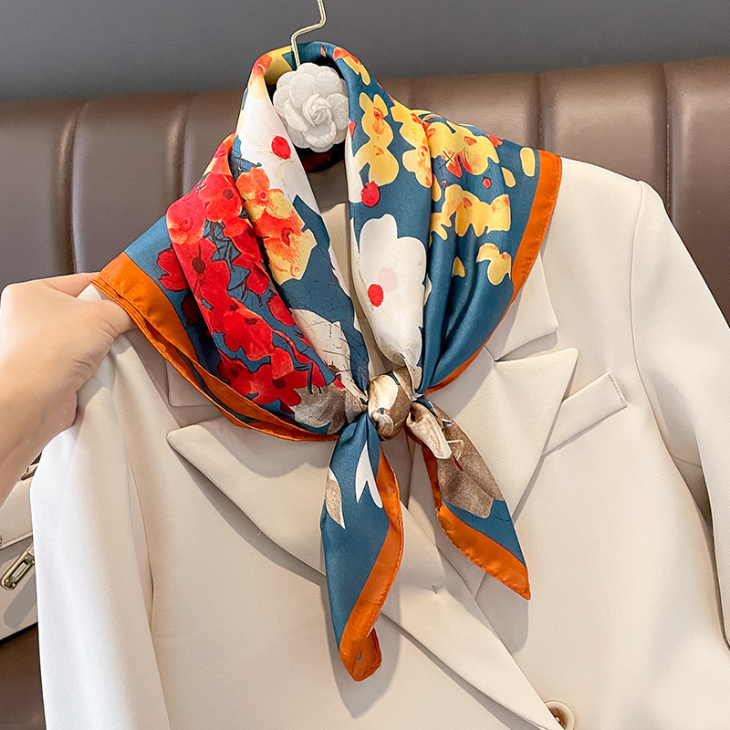 70x70cm Silk Scarf Square For  - Shawl Wrap Winter incelemesi ve fiyatı