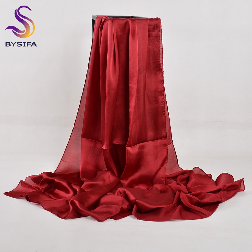 [BYSIFA] Solid Color Silk Scar - Shawl Wrap Winter incelemesi ve fiyatı