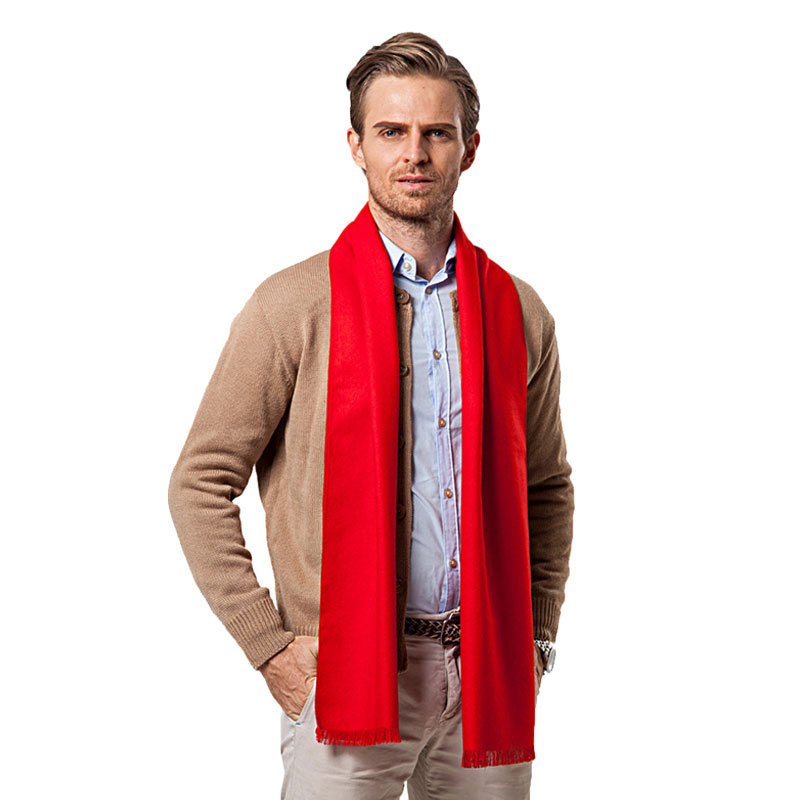Fashion Winter Solid Color Men - Wool Scarf Men incelemesi ve fiyatı