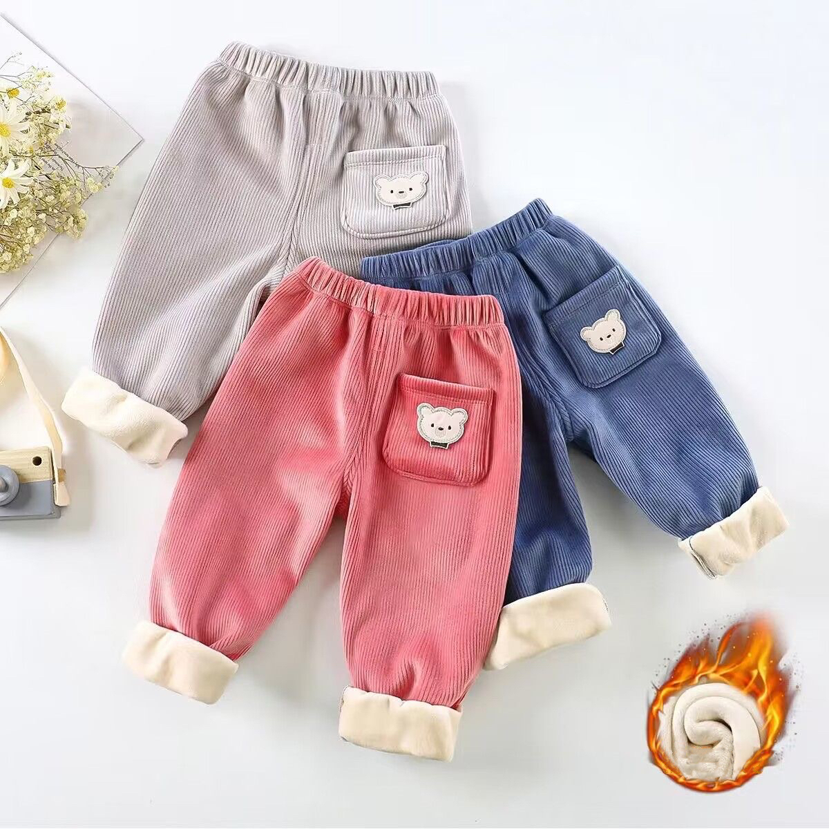 1pcs Boy Girl Winter Velvet Co - Corduroy Pant Warm incelemesi ve fiyatı