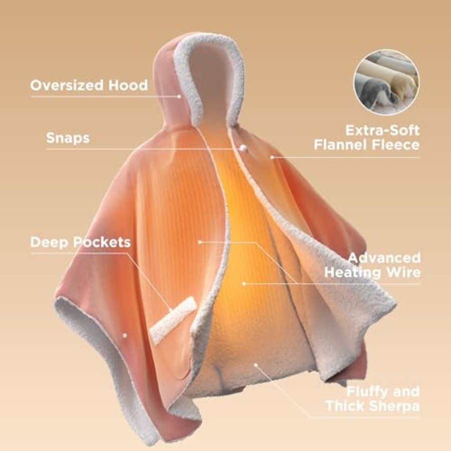Heated Blanket Wearable Shawl  - Shawl Wrap Winter incelemesi ve fiyatı