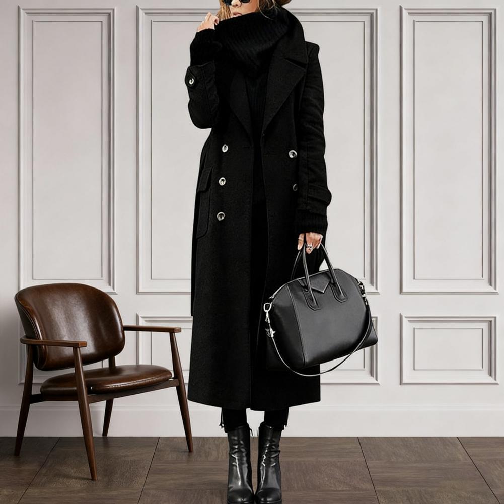 Women Coat Women's Double Brea - Wool Coat Peacoat incelemesi ve fiyatı