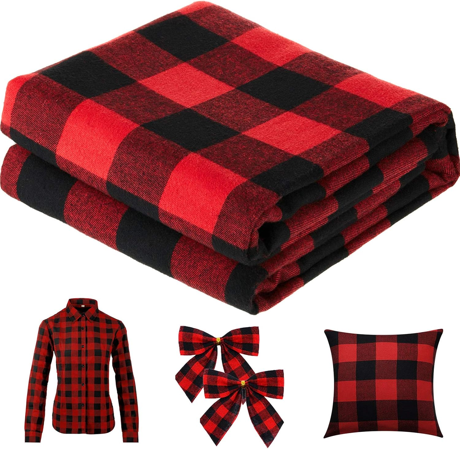 Christmas Plaid Fabric for DIY - Flannel Shirt Lined incelemesi ve fiyatı
