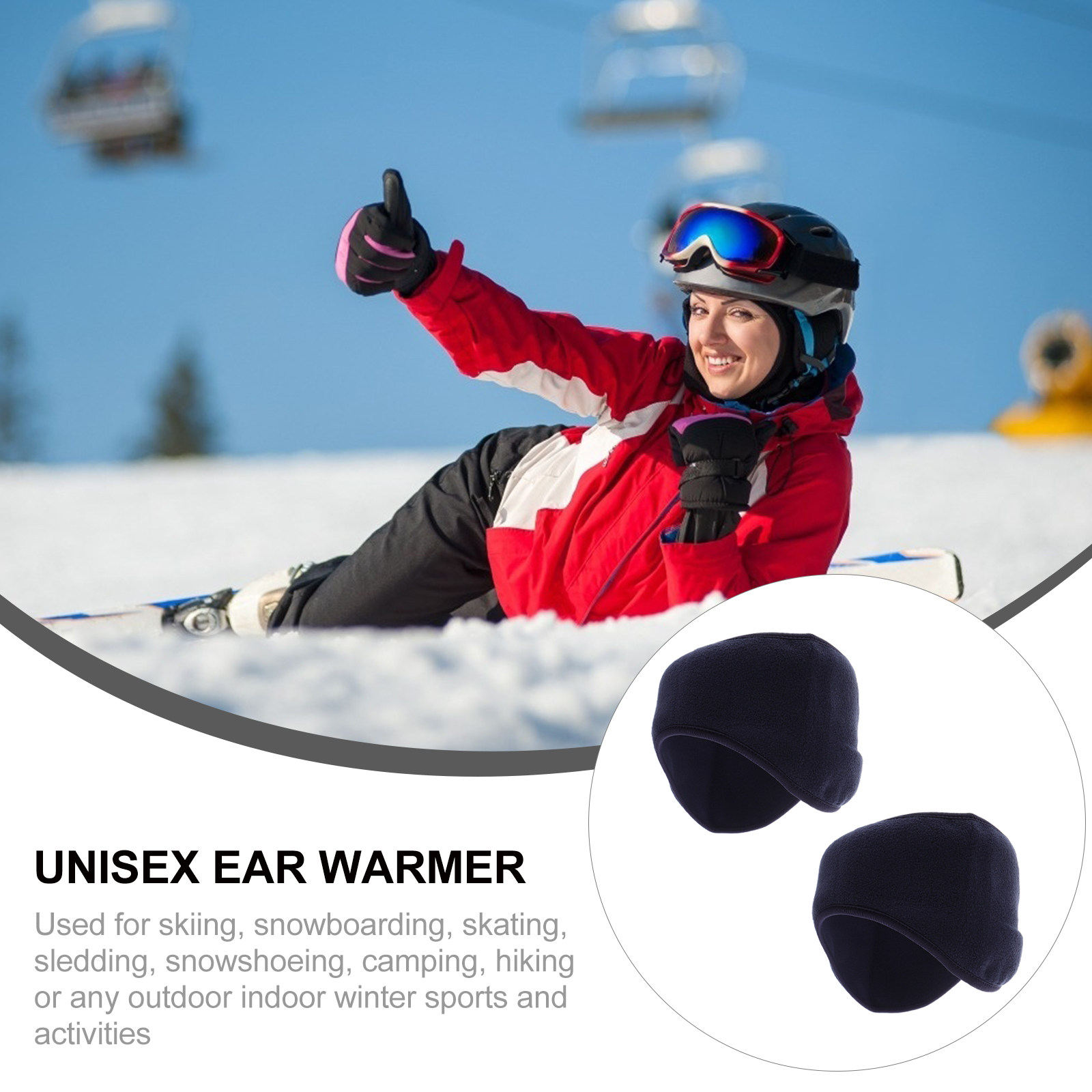 2Pcs Stretchable Lightweight P - Fleece Ear Warmer Band incelemesi ve fiyatı