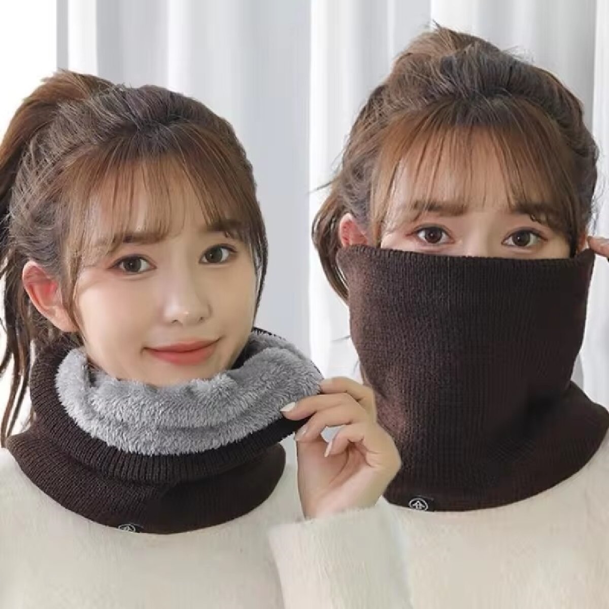 Solid Winter Plush Muffler Woo - Winter Headband Fleece incelemesi ve fiyatı