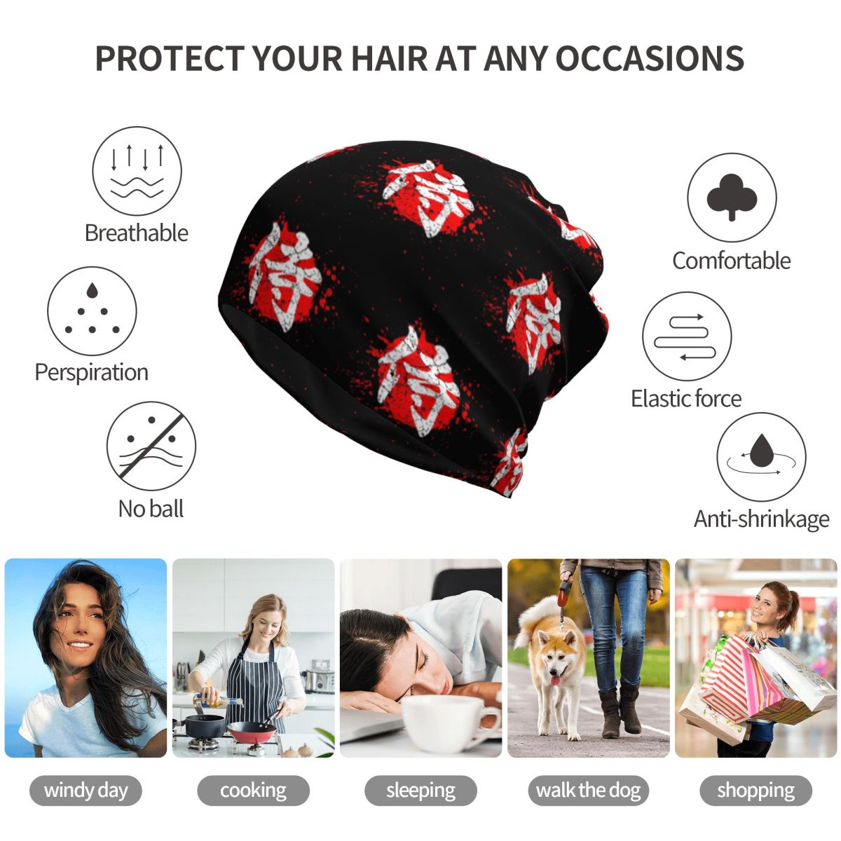 Japanese Bushido Samurai Chara - Knit Beanie Hat Warm incelemesi ve fiyatı