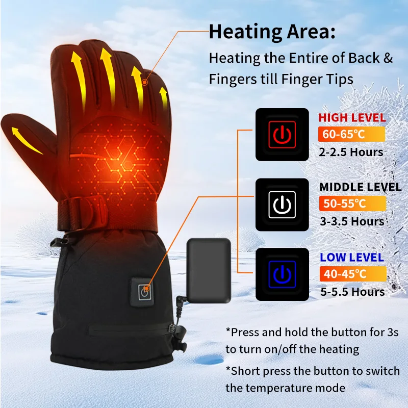 USB Rechargeable Heated Motorc - Touch Screen Gloves incelemesi ve fiyatı