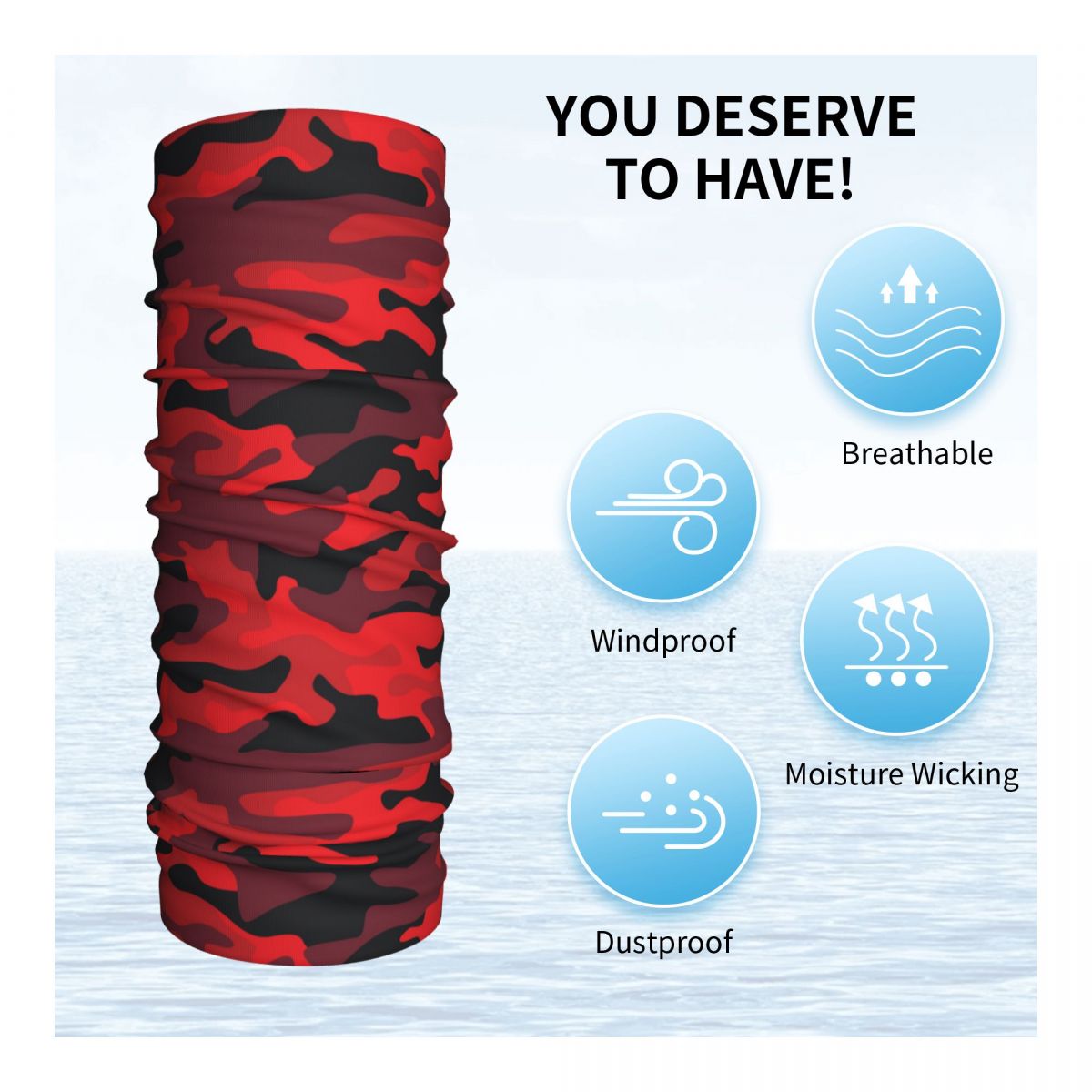 Militaryy Red Camouflage Banda - Neck Gaiter Fleece incelemesi ve fiyatı